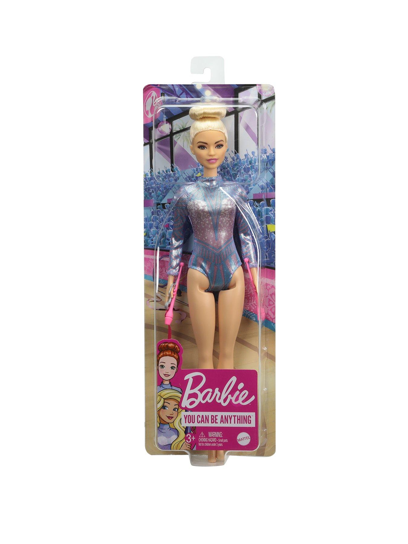 Details about  / Barbie Rhythmic Gymnast Blonde Doll 12/" W//Colorful Metallic Leotard 2 Batons